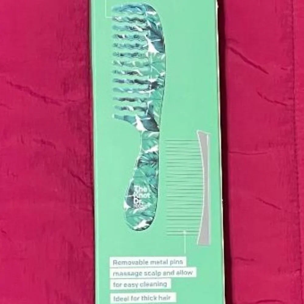 NEW CONAIR ~ THE KNOT DR . 2 - IN - 1 DETANGLE DUAL ROW WET / DRY DETANGLER COMB